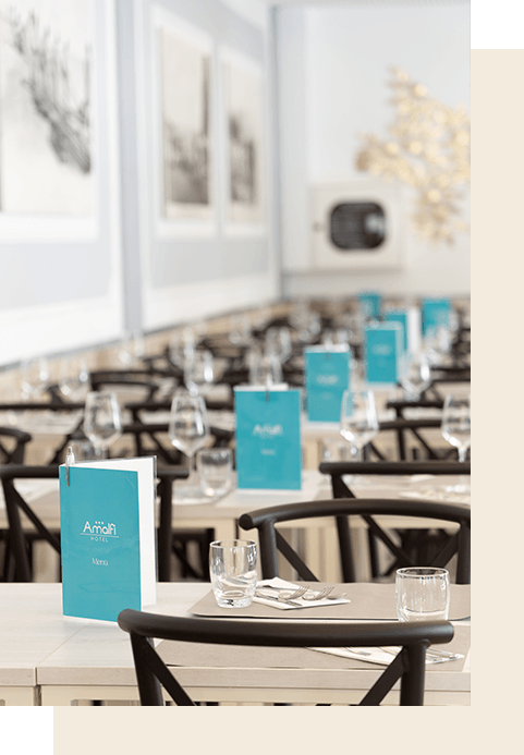 Salle de restaurant de l'Hôtel Amalfi Bellaria
